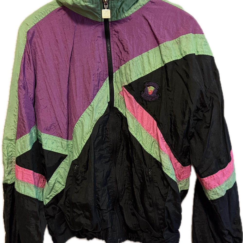 80’s Givenchy Colorblock Ski Jacket - Purple, Green, Pink, Black